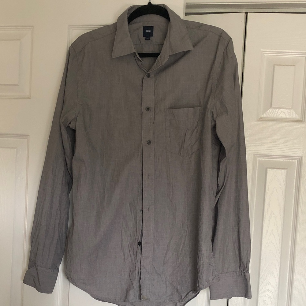 GAP Men's Charcoal Button Down Shirt